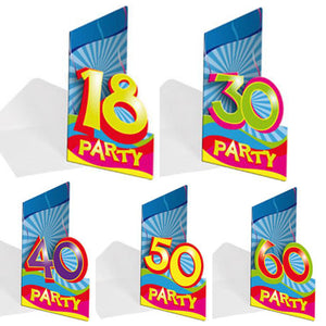 Einladungskarten Swirls im 8er-Pack
