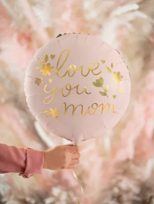 Folienballon "Love you Mom"  | Kleines Geschenk für Mama