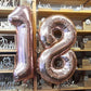 Folienballon rosegold 86 cm Zahl 8