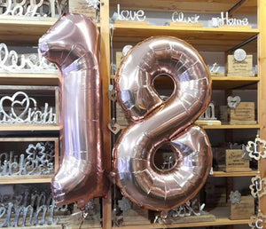 Folienballon rosegold 86 cm Zahl 1