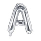 Folienballon Buchstaben klein 35cm Auswahl mit Sonderzeichen metallic silber