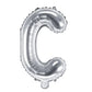 Folienballon Buchstaben klein 35cm Auswahl mit Sonderzeichen metallic silber