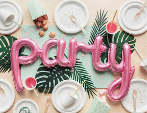 Folienballon Schriftzug 80x40 cm Party pink