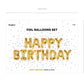 Folienballon Schriftzug "Happy Birthday" gold 340 x 35 cm