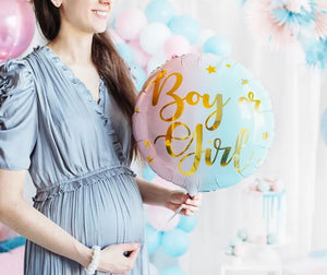 Folienballon Baby "Boy or Girl?" 35cm pastell | Gender Party
