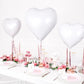 Folienballon Herz 45cm weiß metallic