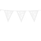Wimpelkette Hochzeit aus Papier 3m perlweiß