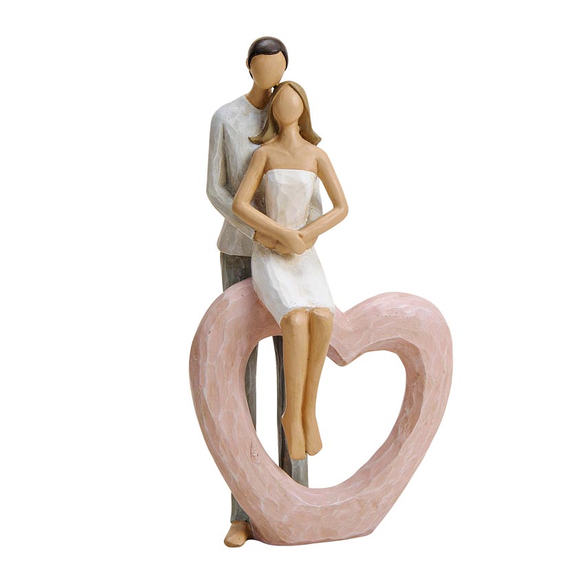 Figur Liebespaar mit Herz "Umarmung"