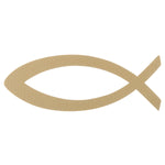 Fisch Aufkleber Auto, einfarbig golden 9cm