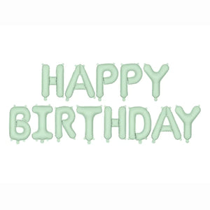 Folienballon Buchstaben Happy Birthday matt 340x35cm grün