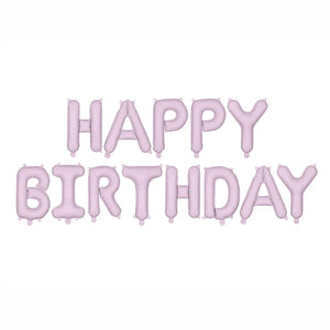 Folienballon Buchstaben Happy Birthday matt 340x35cm lila