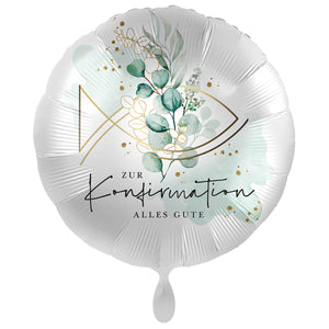 Folienballon mit Fischkontur "Zur Konfirmation Alles Gute!"