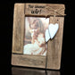 Fotorrahmen 13x18 cm aus Holz mit 2 Herzen - mit Gravur