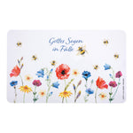 Frühstücksbrettchen mit Spruch "Gottes Segen in Fülle" und schöner Blumenwiese 23x14cm