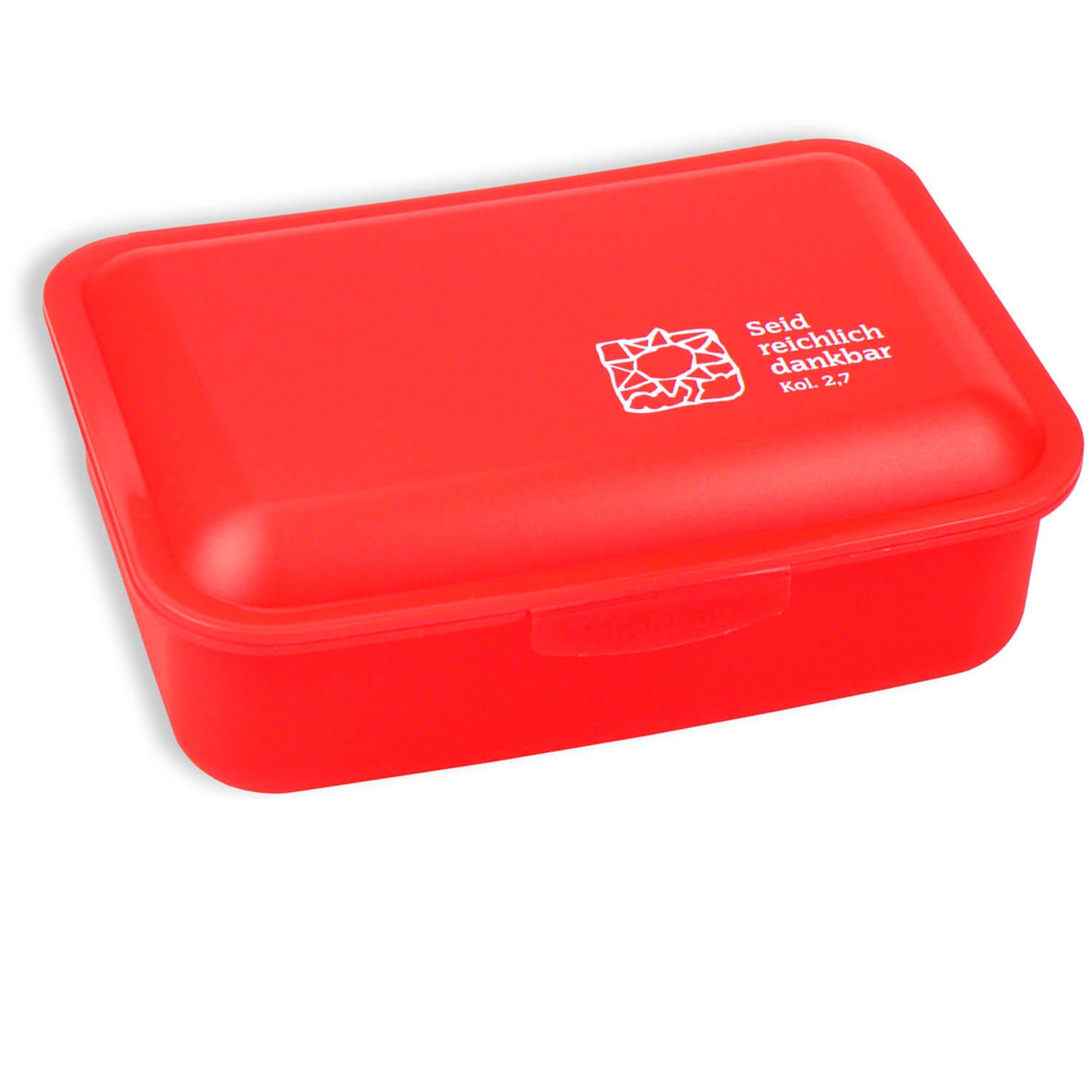 Frühstücksdose "Seid reichlich dankbar ... Kol. 2,7" rot