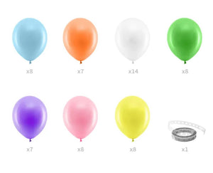 Ballon-Girlande 200cm regenbogenfarben | Regenbogen Party Deko