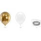 Ballon Girlande weiß gold 200cm