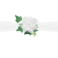 Tüllgirlande mit Satinrosen für die Motorhaube weiß/grün