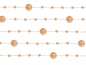 Perlengirlanden als Tischdeko 5er-Pack orange