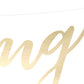 Banner Schriftzug "Wedding" golden 45cm