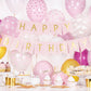 Banner Schriftzug "Happy Birthday" rosa 175 cm