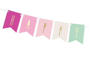 Banner Schriftzug "Happy Birthday mix"