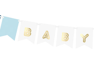 Banner Schriftzug "Baby Boy" ca. 15 x 160 cm (variabel verschiebbar)