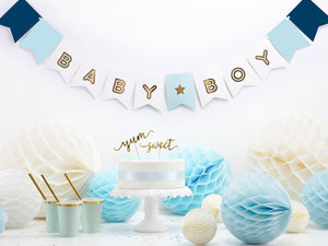 Banner Schriftzug "Baby Boy" ca. 15 x 160 cm (variabel verschiebbar)