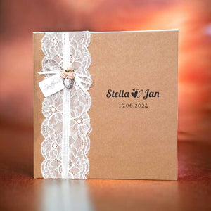 Gästebuch Hochzeit 20,5x20,5 cm personalisiertes Geschenk