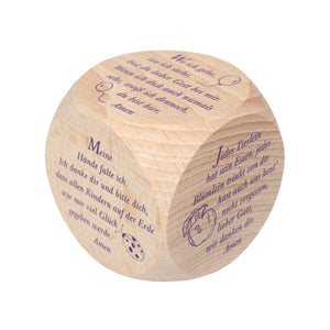 Gebetswürfel Buchenholz 6cm Geschenke zur Erstkommunion