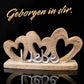 Herzen mit Schriftzug Liebe und Wunschgravur