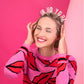 Geburtstags Haarreif Tiara "Birthday Girl" rosa aus Metall OP6