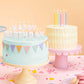 Geburtstagskerzen Happy Birthday für Kuchen in weiß
