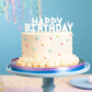 Geburtstagskerzen Happy Birthday für Kuchen in weiß