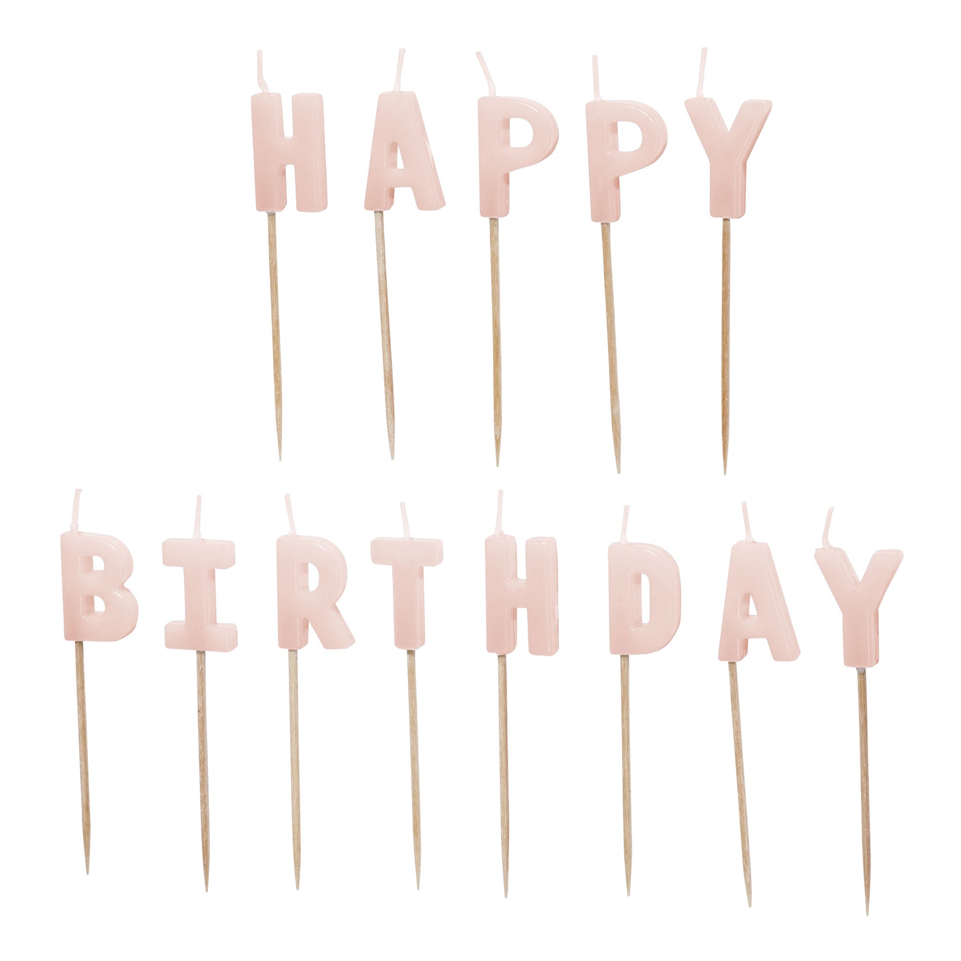 Geburtstagskerzen "Happy Birthday" für Kuchen in helllila