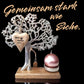 Teelichthalter Lebensbaum 33 cm personalisiertes Geschenk