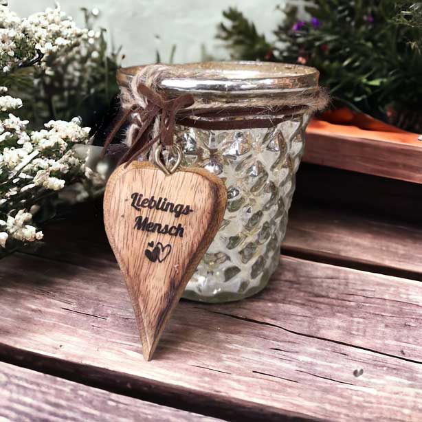 5 Holzscheiben In Herzform – Naturbraun, Je 15 Cm, Aus Mangoholz, Für Deko & Geschenke
