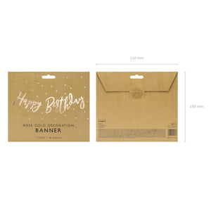 Girlande/ Banner "Happy Birthday" roségold