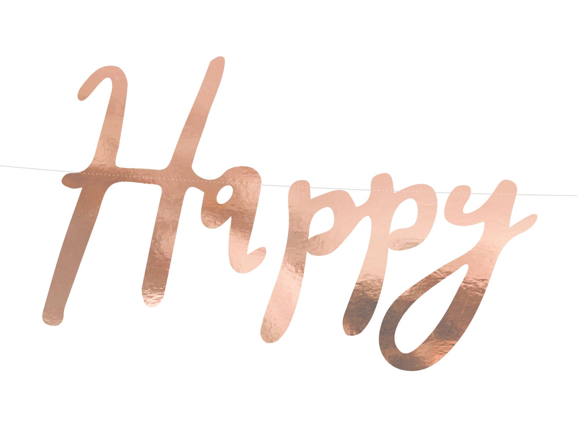 Girlande/ Banner "Happy Birthday" rosegold 