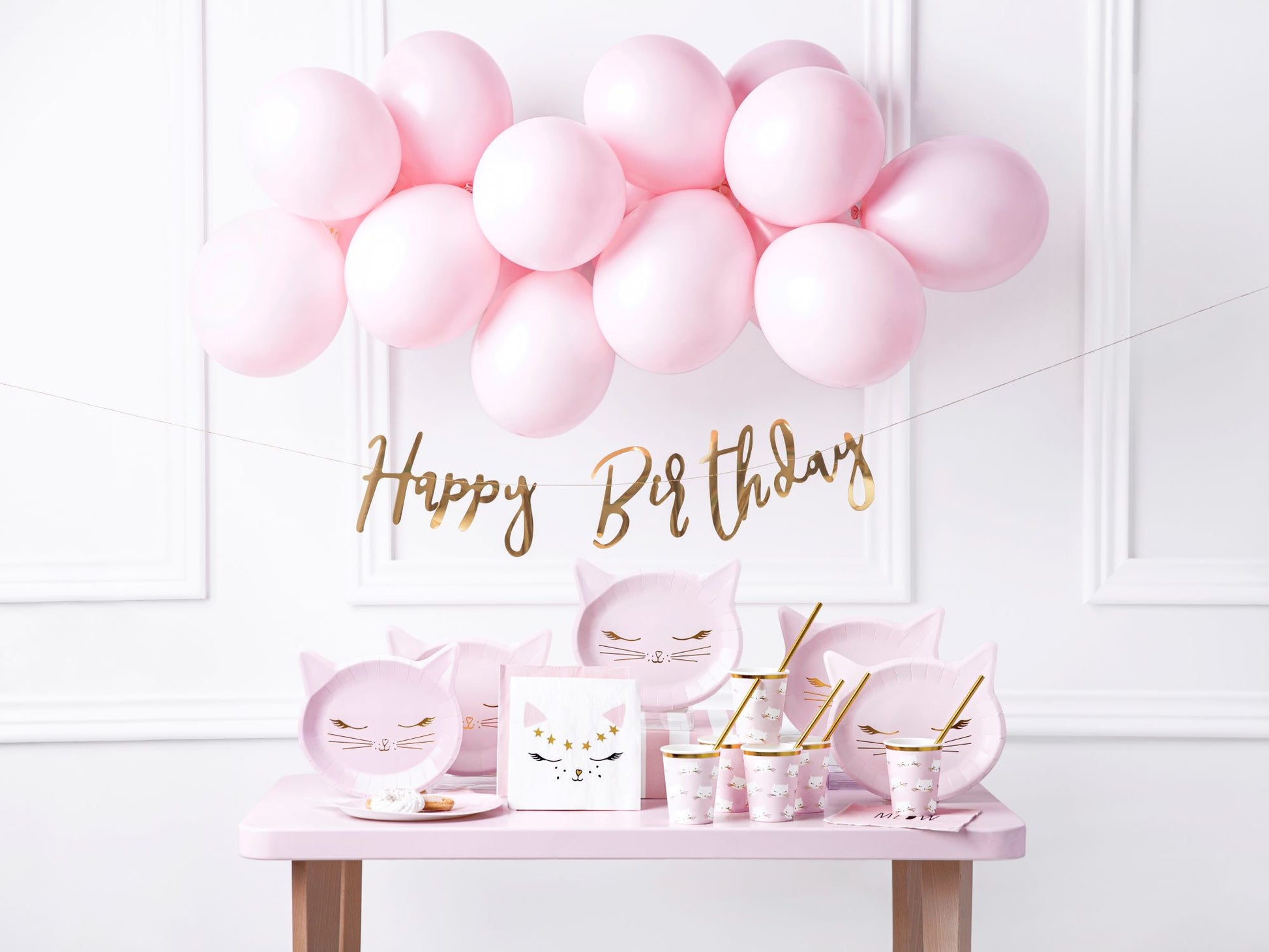 Girlande/ Banner "Happy Birthday" rosegold 