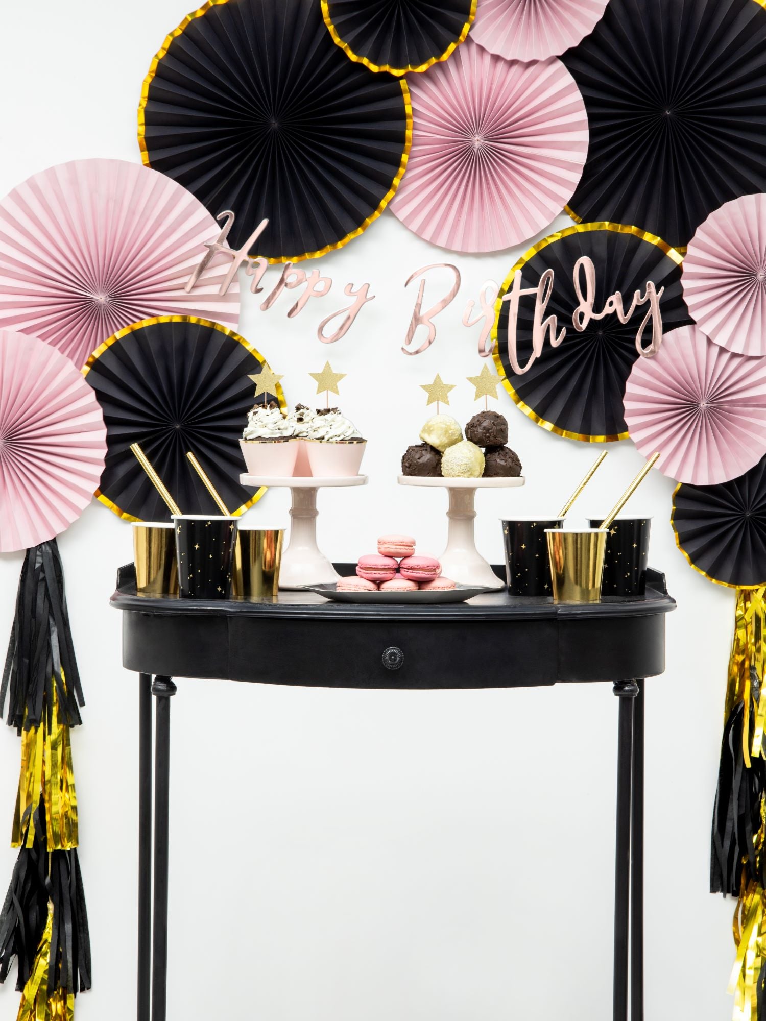 Girlande/ Banner "Happy Birthday" rosegold 