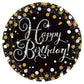 Glamour Gold "Happy Birthday" 8 Teller 23cm