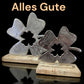 Graviertes Deko Kleeblatt mit Wunschtext 15cm personalisiertes Geschenk