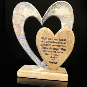 Großer Herz-Deko Aufsteller ca 32cm personalisiertes Geschenk