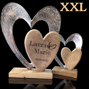 Großer Herz-Deko Aufsteller ca 32cm personalisiertes Geschenk
