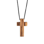 Halskette Kreuz aus Olivenholz