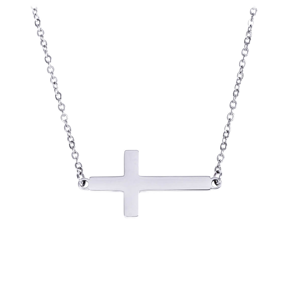 Halskette mit Kreuz aus Edelstahl