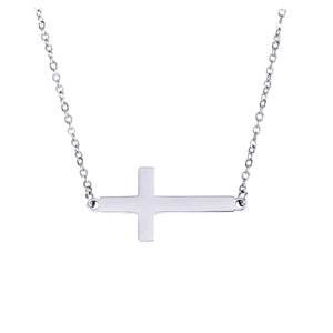 Halskette mit Kreuz aus Edelstahl