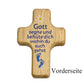 personalisiertes Handkreuz 6cm mit Gravur auf der Rückseite Einschulungsgeschenk
