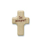Handschmeichler Kreuz aus Buchenholz mit Namensgravur 4 x 6 cm gesegnet